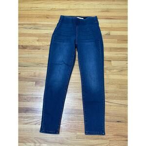 Soft Surrounding Jean Women's S Blue Denim Dark Wash 5-Pockets Faded Tapered Leg